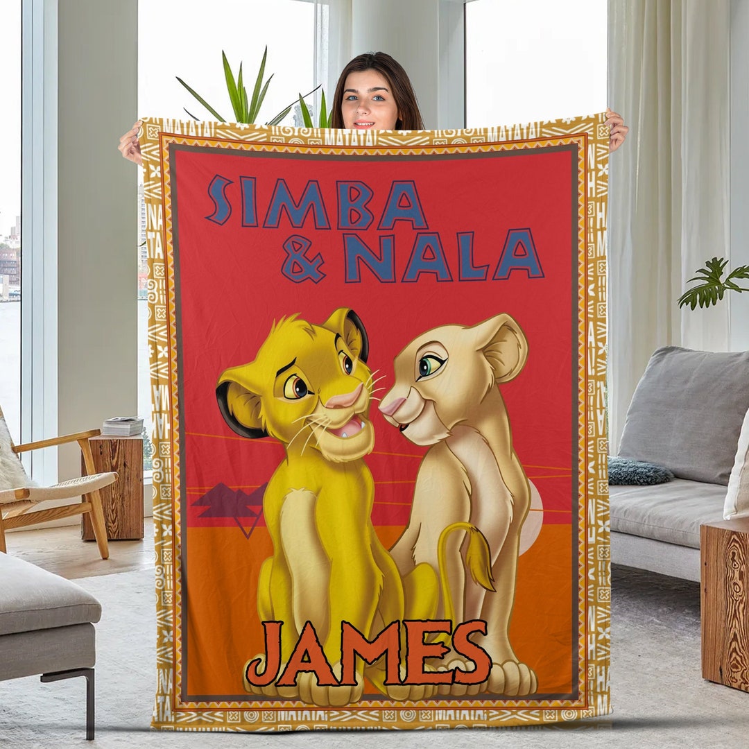 Personalized Lion King Blanket Lion King Birthday Gift Lion Etsy