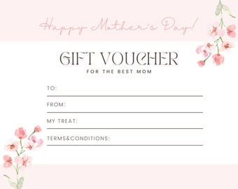 Mother&#39;s Day Gift Certificate, Mother&#39;s Day Gift, Mother&#39;s Day Coupon, Cute Mother&#39;s Day, DIY Mother&#39;s Day Gift