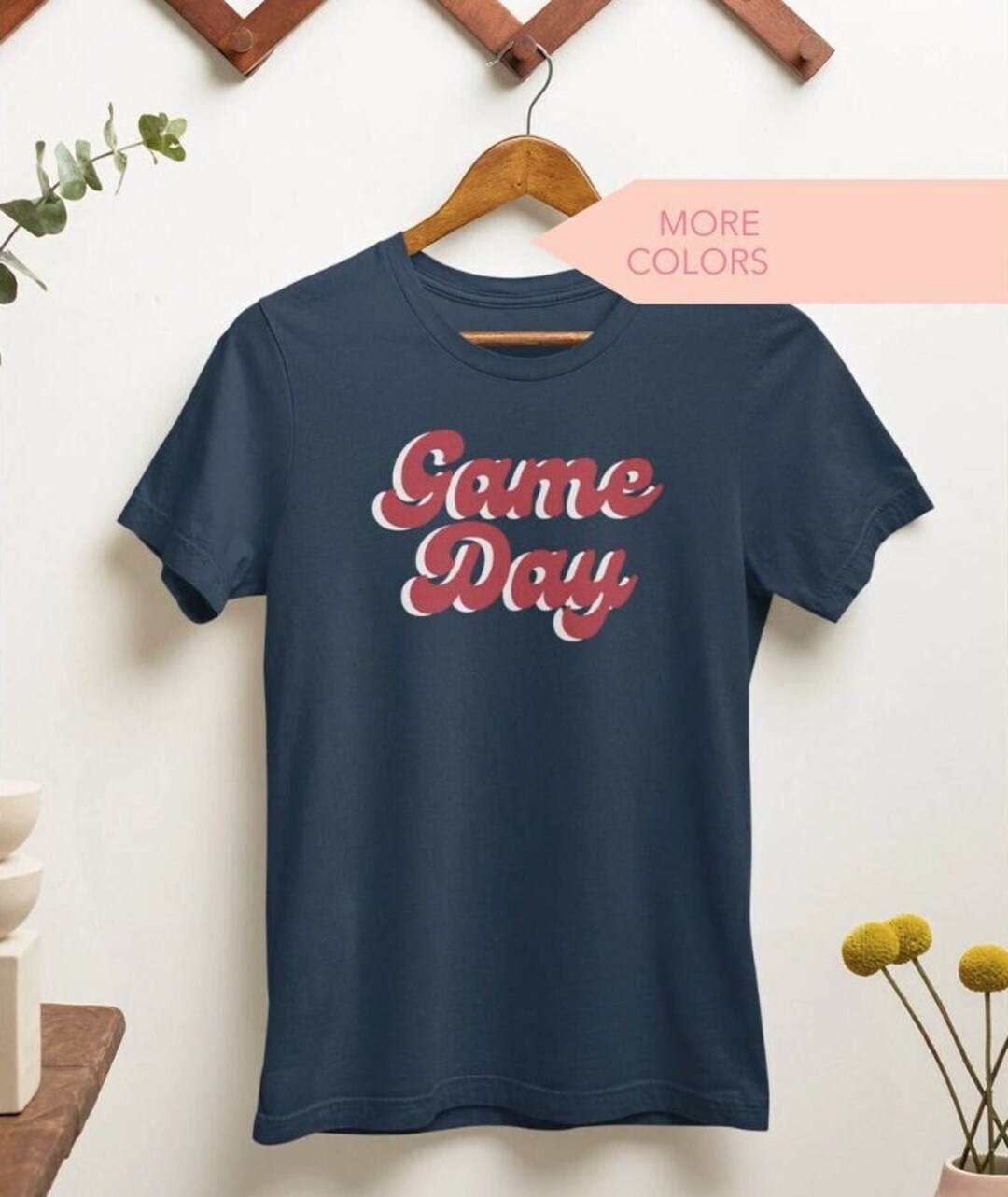 Red Navy Retro Game Day Tailgating Shirt Football School Etsy