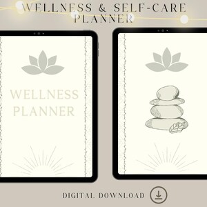 Wellness Journal Self Care Planner Printable Digital Planner Wellness Planner Health Planner Wellness Tracker Self Love Planner Mindset