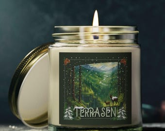 Candele profumate Throne of Glass TERRASEN Aelin Ashryver Galathynius Rowan Whitethorn To Whatever End Fireheart, cera di cocco e albicocca (4oz)