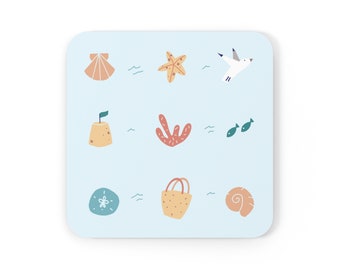 Coastal Pattern Coaster Set