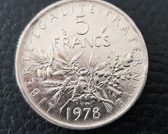 フランス 5 フラン 1971 - Etsy 日本