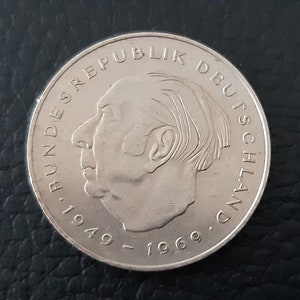 German 2 Mark 1986 J Theodor Heuss