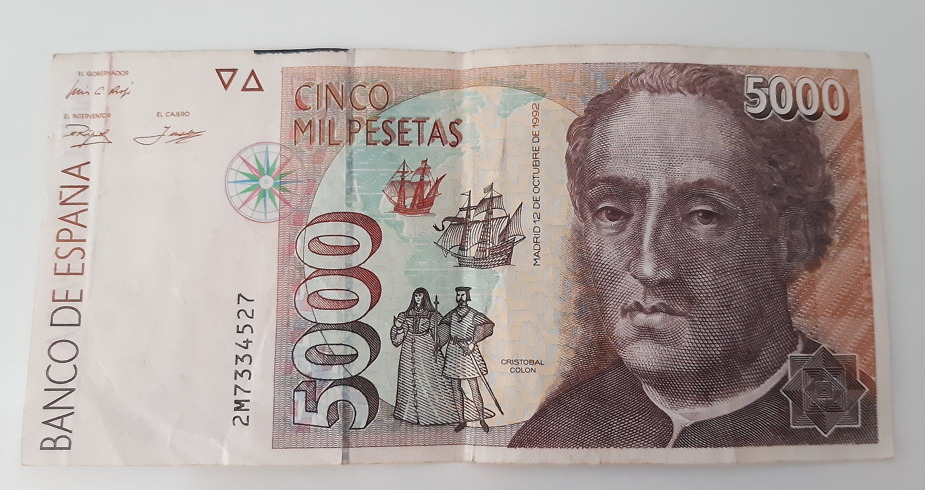 5,000ペセタ、1992年、クリストファー・コロンブス - Etsy 日本