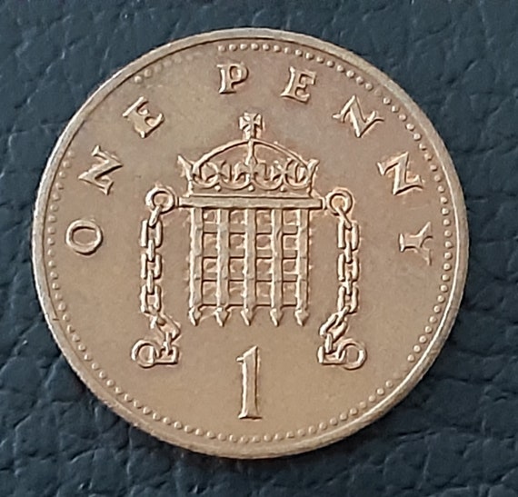Elizabetheღページ One Penny 1989 Elizabeth II United Kingdom - Etsy