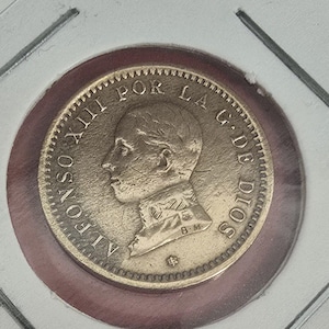 2 Centimos Alfonso XIII 1912 - EF - 100% Authentic
