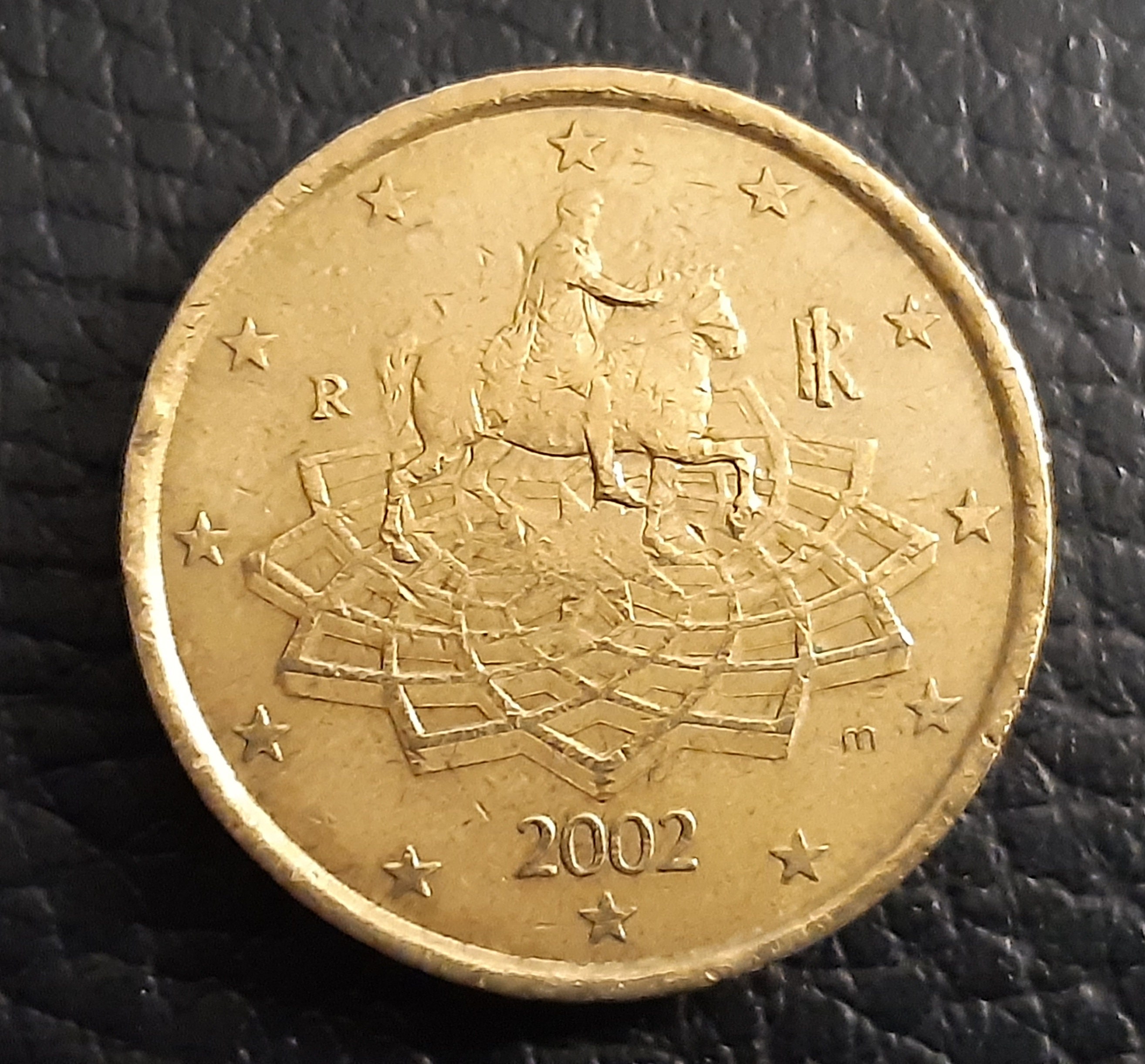50セントユーロ硬貨 2002年イタリア50ユーロセント硬貨 - 馬に乗った皇帝