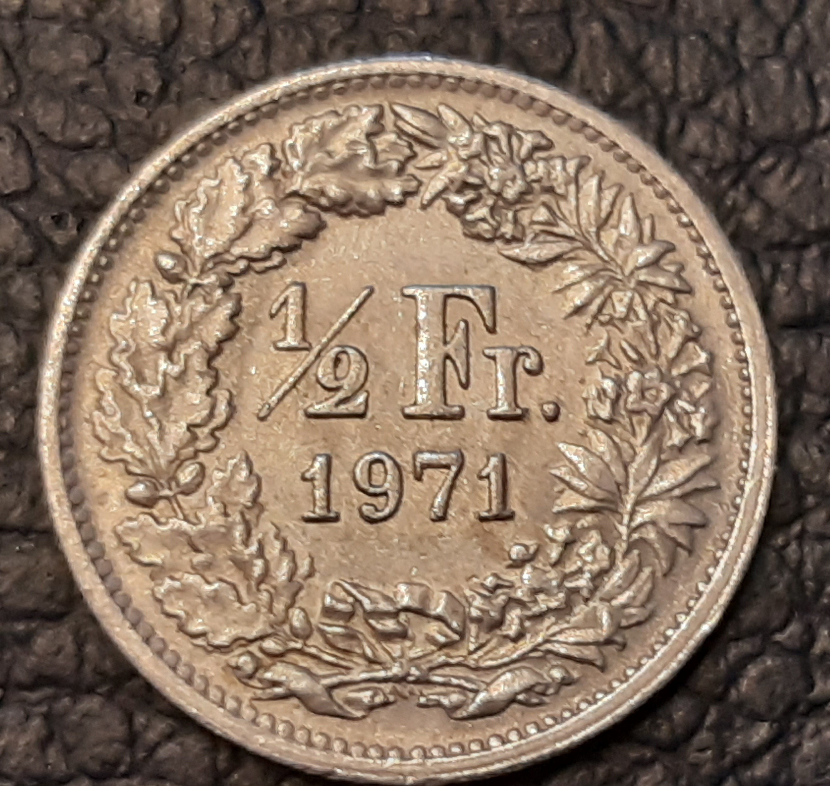 1/2 スイス フラン 1971 ヘルベティア - Etsy 日本