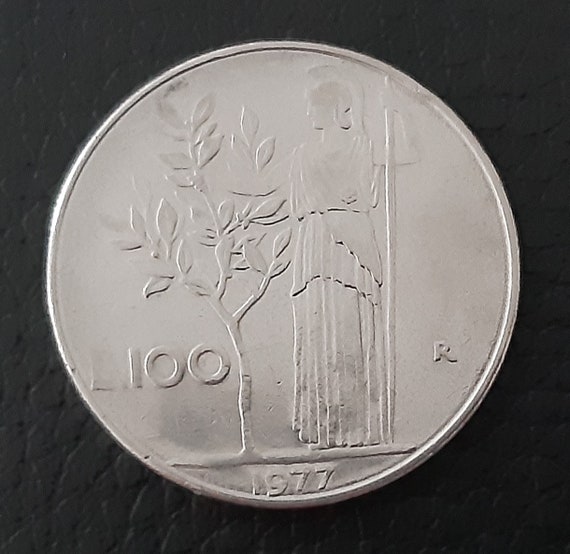 希少1965年1977年1,978年1979年イタリア 100リラ 女性と木 100リラ 1977 イタリア共和国 - Etsy 日本