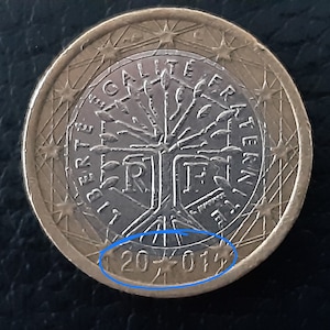 1 Euro de 2001 Árbol de la vida *Error* Rara*