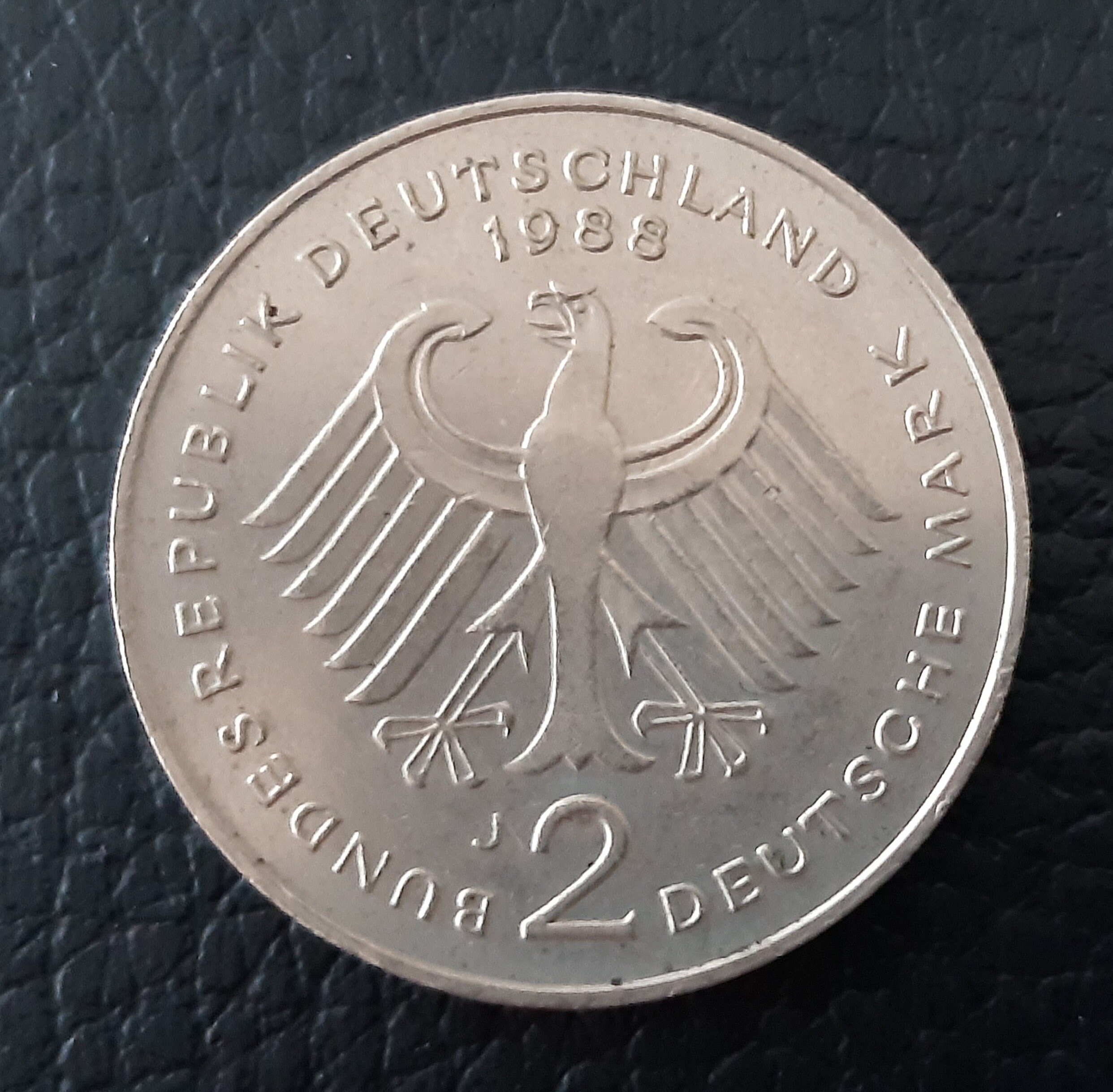1 Deutsche Mark 1988. J. Germany vintage coins, 1 Deutsche