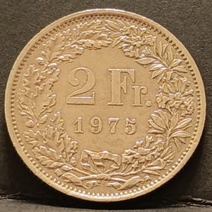 1970年のヘルベティア2スイスフラン - Etsy 日本