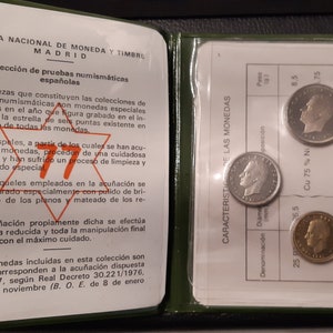 Numismatic Proof year 1975 77 Juan Carlos I image 4
