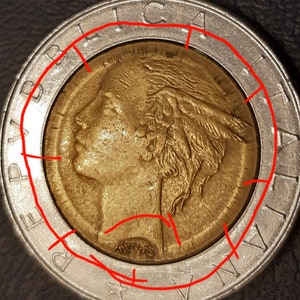 500 Liras 1985 RÉPUBLIQUE ITALIENNE** Erreur** Rare**