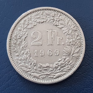 スイス連邦  １フラン銀貨  ヘルベティア立像  １９５９ 1969 ヘルベティア 2 スイス フラン - Etsy 日本