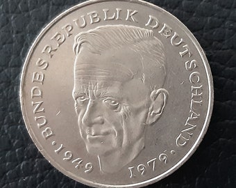 German 2 Mark 1988 J Ludwig Erhard - Etsy