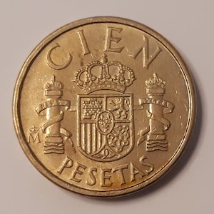 100 Pesetas of 1985. Juan Carlos I King of Spain