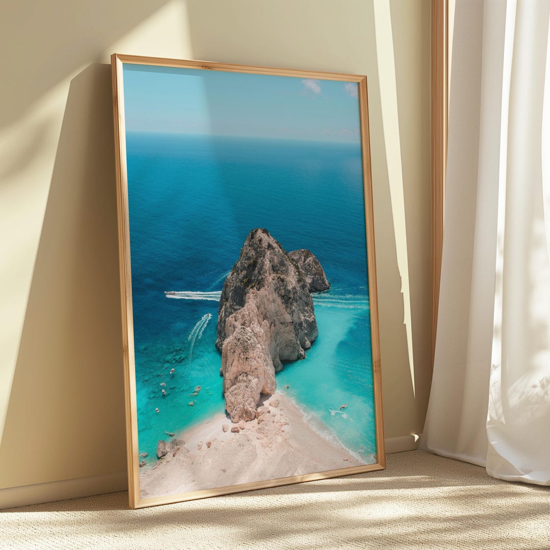 Turquoise Ocean Printable Print – Greek Island Coastal Wall Art ...