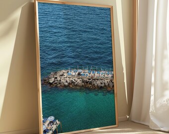 Amalfi Coast Print – Italian Summer Wall Art, Mediterranean Coastal Decor, Digital Print