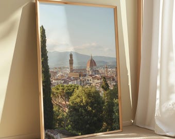 Print Duomo Florence • Muurkunst Italië • Fotografie Duomo di Firenze • Afdrukbare skyline Toscane • Direct downloaden