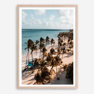 Impresión de palmeras tropicales de playa / Arte mural de palmeras / Póster de arte playero, descarga digital de palmeras, decoración costera imprimible