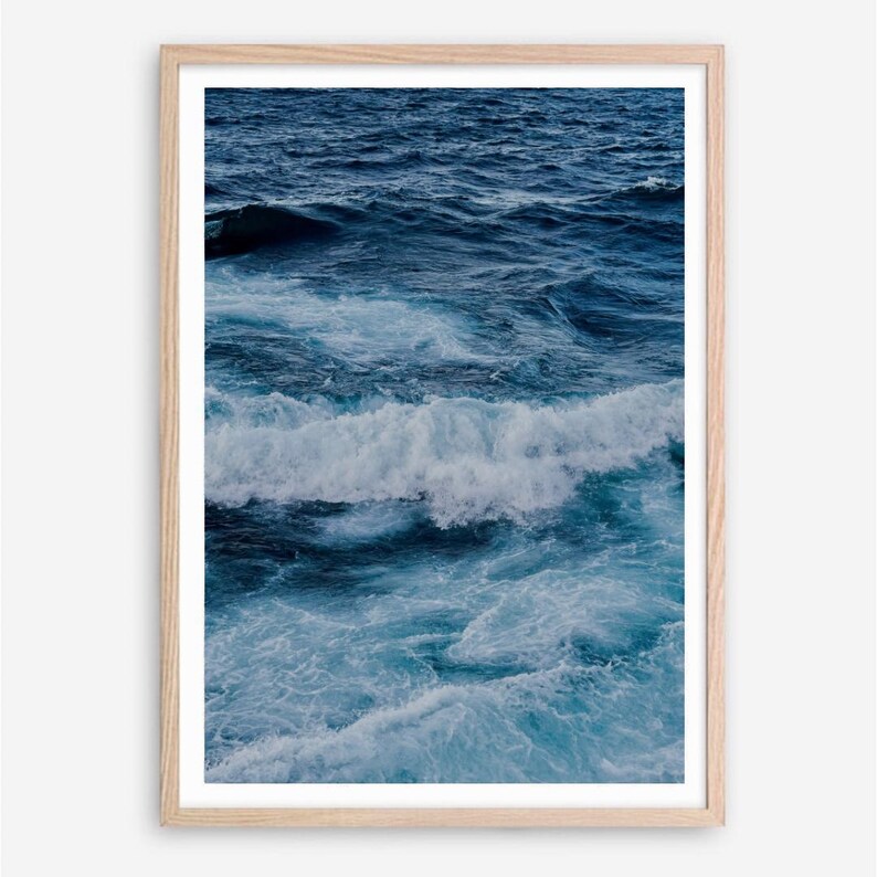 Ocean Printed Ocean Wave Photography Print: Minimalist Coastal Wall Art (PDF Download ...