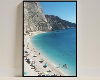 Impresión costera mediterránea: fotografía del océano turquesa / Arte mural mediterráneo, decoración costera, póster imprimible del mar, descarga digital