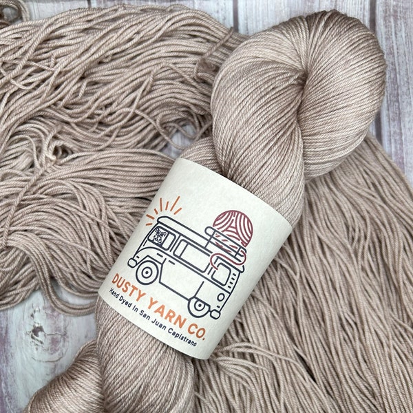 DOHENY - Hand Dyed Yarn - Indie Dyed Yarn, Neutral, Beige, Sandy, Wool, DK, Fingering, Merino, Sock, Suri, Alpaca