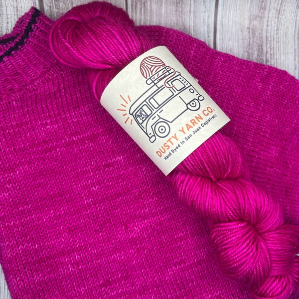 BOUGAINVILLEA - Hand Dyed Yarn - Indie Dyed Yarn, Pink, Magenta, Wool, DK, Fingering, Merino, Sock, Alpaca, Suri