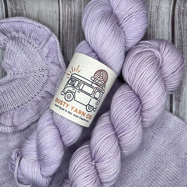 LAVENDER HAZE - Hand Dyed Yarn - Indie Dyed Yarn, Lavender, Purple, Wool, DK, Fingering, Merino, Sock, Alpaca, Suri, Taylor Swift Inspired