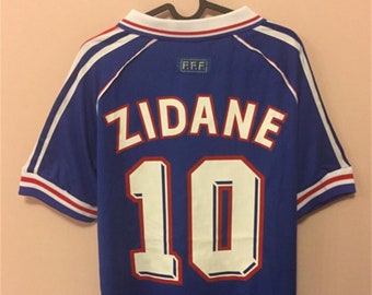 France 1998 Zidane World Cup Retro Jersey - Etsy