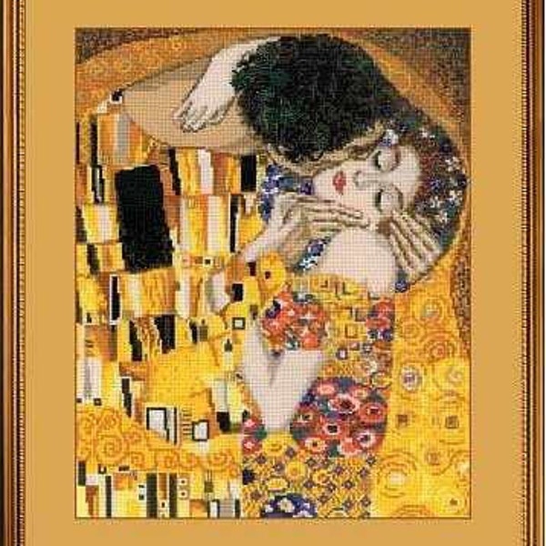 Cross-Stitch Kit Riolis  cross stitch The Kiss based on a painting by G. Klimt, 30*35 cm, 1170