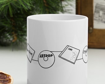 Mug discographie inspiré de Lady Gaga, cadeau Lady Gaga, tasse cadeau Lady Gaga, tasse albums Lady Gaga, cadeau pour fan de Lady Gaga, produits dérivés Lady Gaga