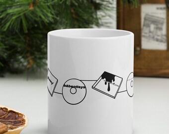 Taza de discografía inspirada en Post Malone, regalo de Post Malone, taza de Post Malone, regalo para fan de Post Malone, regalo de fan de Post Malone, taza Post Malone