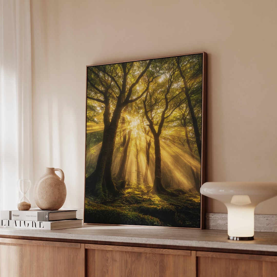 Enchanted Forest Wall Art, Magical Woodland Print, Fantasy Nature Decor ...