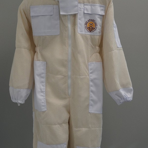 Unisex 3 Layers Ventilated White Beekeeping Suit - MEDIUM SIZE