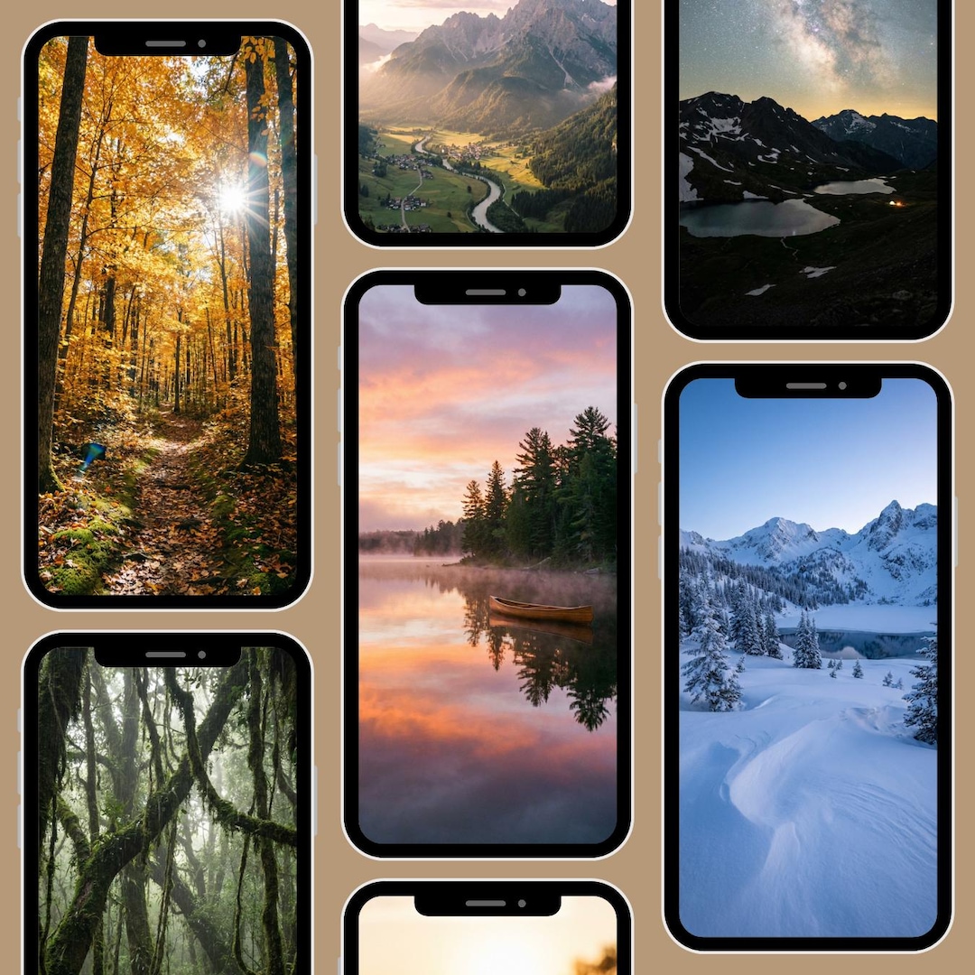 Nature iPhone Wallpaper | 30-pack Forest & Mountain Backgrounds