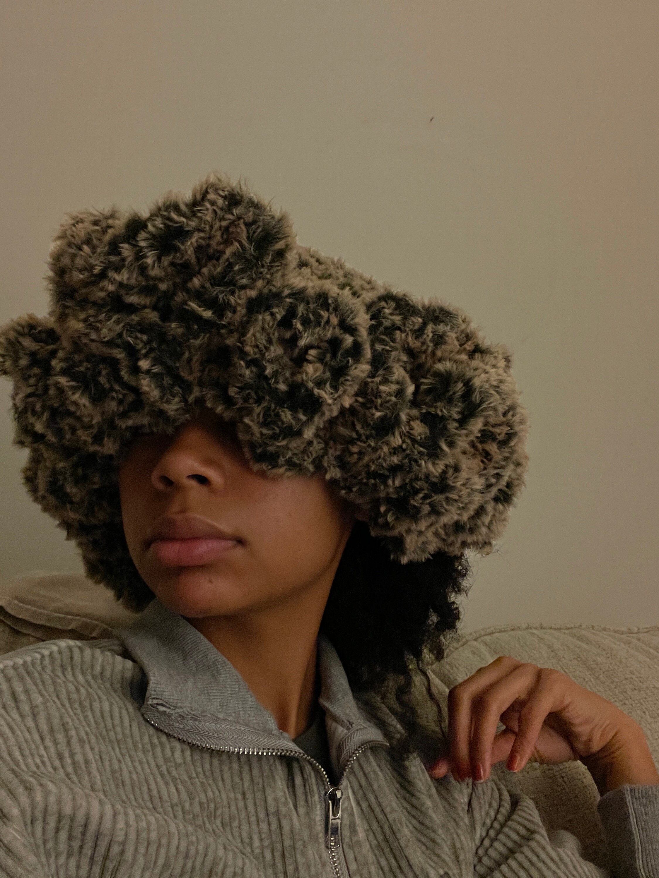 Mink - Fur Ruffle Crochet Hat Pattern | - Etsy