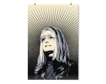Gloria Steinem Feminist Art Print | Women's Rights Activist Poster | Inspirational Wall Decor | Gift