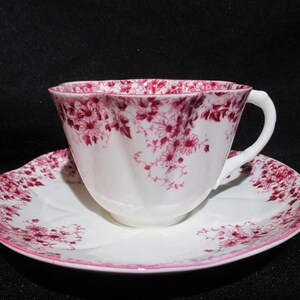 Shelley Vintage Dainty Pink Fancy Cup & Saucer English Bone China