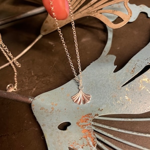 Pendant &quot;Sunshine Ginkgo&quot; with eyelet made of 925 silver