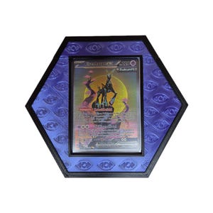 Stijlvolle zeshoekige wandpanelen voor Pokémon-ruilkaarten - Opslag aan de bovenzijde voor een elegante weergave van uw meest waardevolle kaarten!