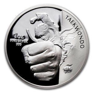 2020 Korea Taekwondo Proof 1 oz Silver Coin