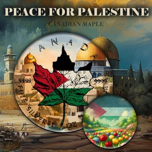 2023 Canada Maple Leaf Peace for Palestine Edition 1 oz Silver Coin