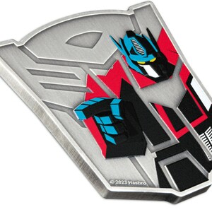 2023 Samoa Hasbro Transformers Optimus Prime 1oz Silver Antiqued Shaped Coin