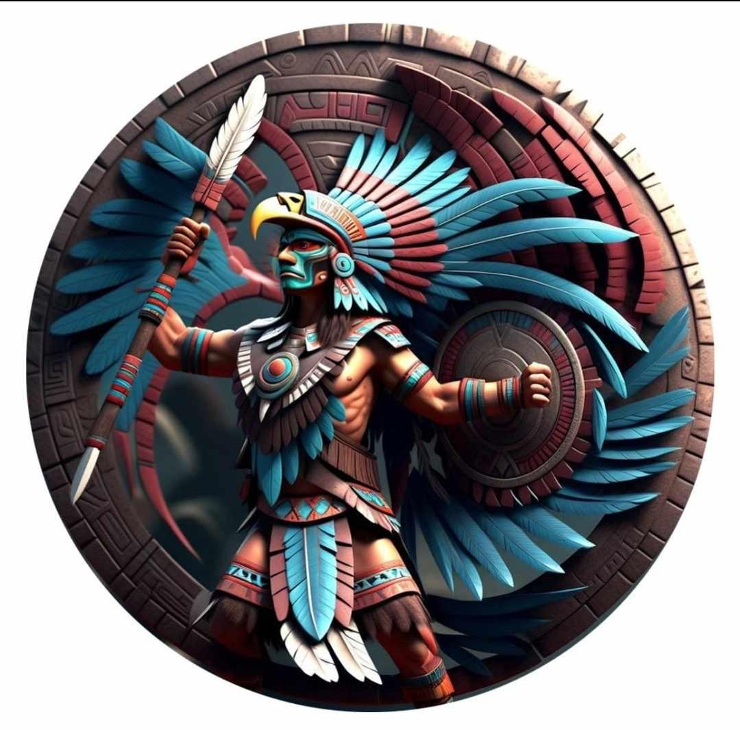 Sacred Shadows Aztec Deities #2 Huitzilopochtli 1 Oz Color Silver Coin ...
