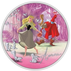 2021 Disney Princess Aurora Sleeping Beauty 1 oz .999 proof coin Niue