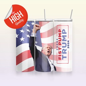 Trump Fist Pump Tumbler Design: Patriotic 2024 Photo (Digital Download)