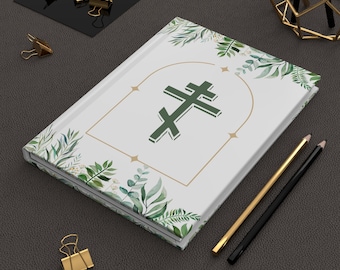 Diario de la Cruz Ortodoxa: Tapa dura mate, páginas rayadas